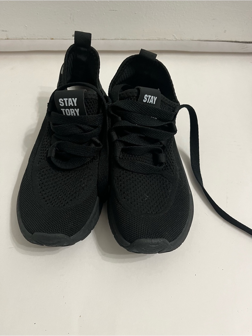 STAY black knit sneakers